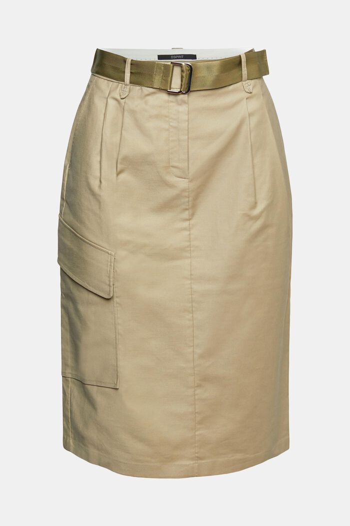 Cargo-style midi skirt, PALE KHAKI, detail image number 2