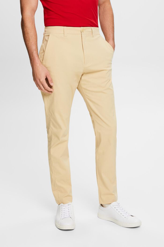 Stretch-Twill Straight Tapered Chino Pants, SAND 2, detail image number 0