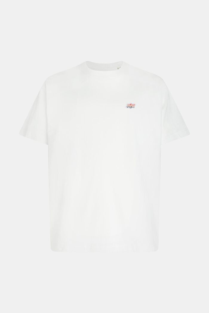 Ambigram 胸前刺繡標誌 T 恤, 白色, detail image number 2