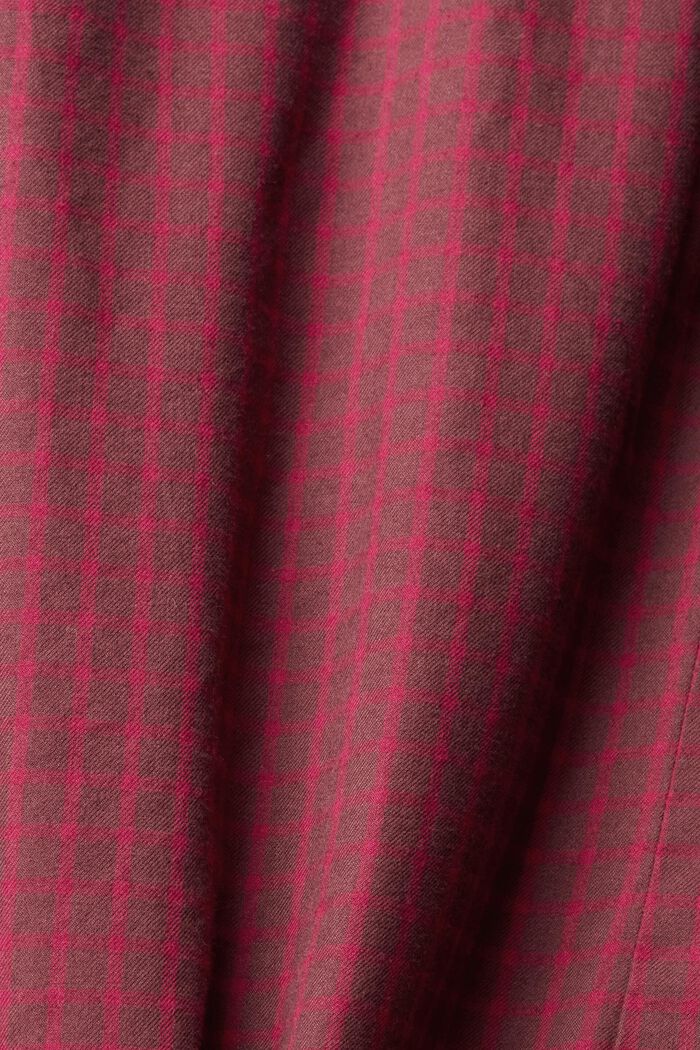 Checked slim fit shirt, BORDEAUX RED, detail image number 5