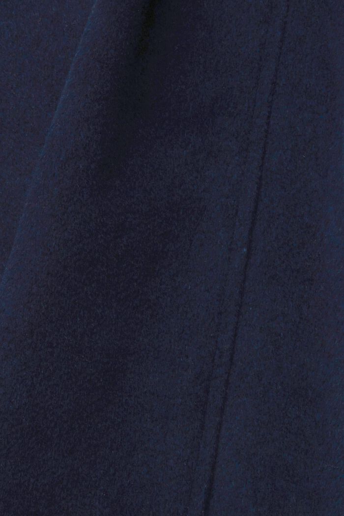 雙排扣羊毛混紡大褸, 海軍藍, detail image number 5