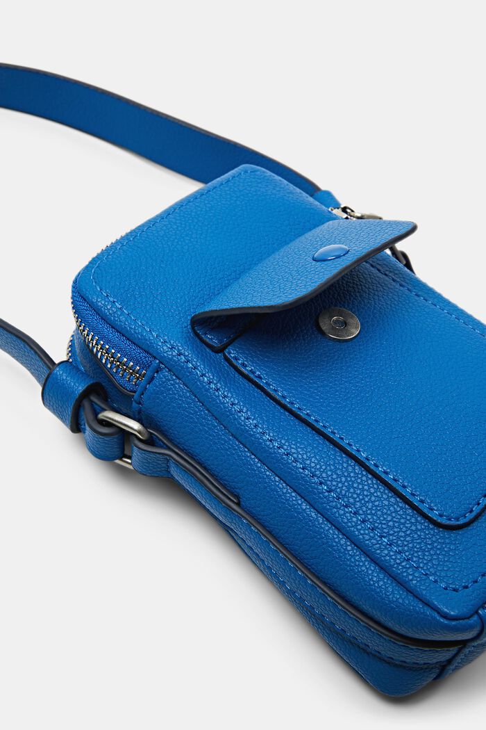 人造皮革手機包, 藍色, detail image number 1