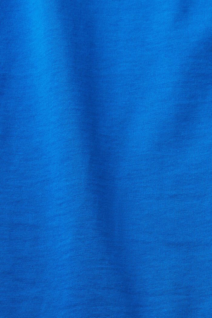 心形LOGO標誌純棉T恤, 藍色, detail image number 6