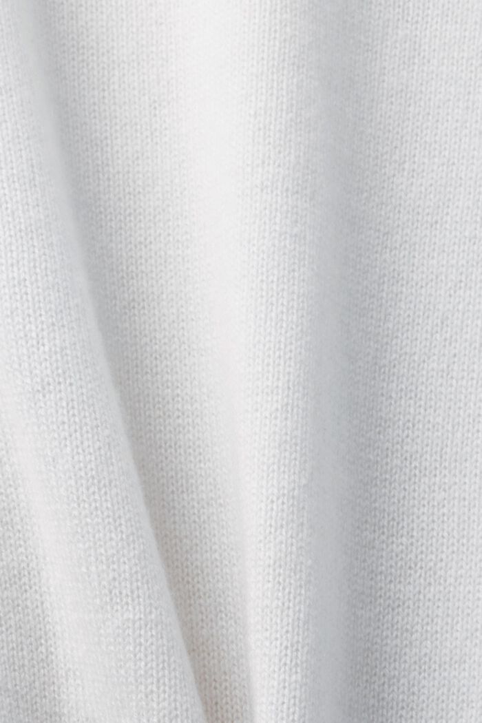 羊絨套頭衫, 白色, detail image number 6