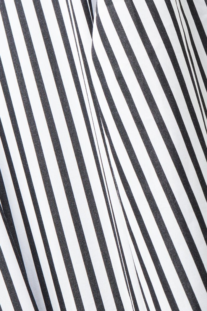 條紋府綢恤衫, 黑色, detail image number 5