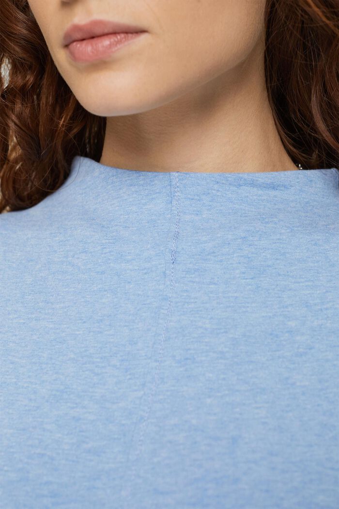 Boat neck long sleeve top, BRIGHT BLUE, detail image number 0
