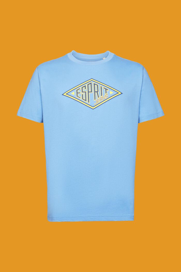 Logo Cotton T-Shirt, LIGHT BLUE LAVENDER, detail image number 5