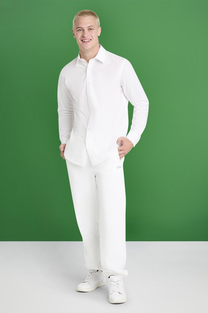 ‌棉質府綢恤衫, 白色, detail image number 2