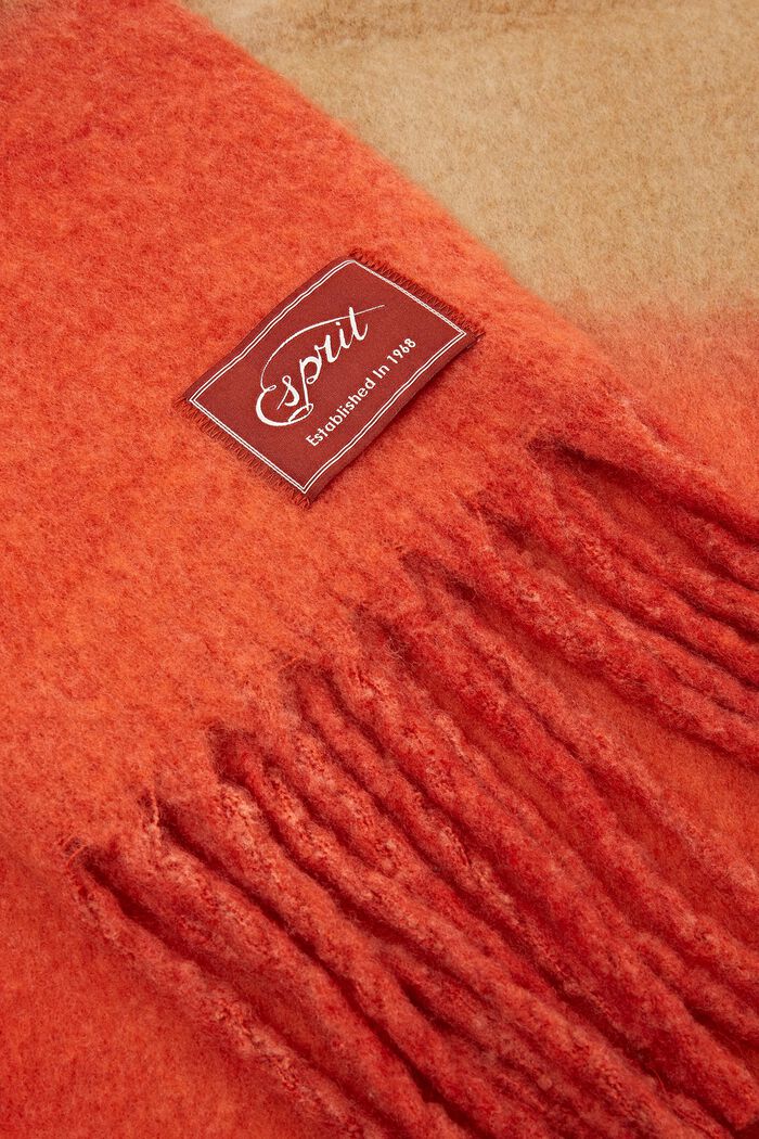 ‌加厚羊毛混紡圍巾, 橙色, detail image number 1