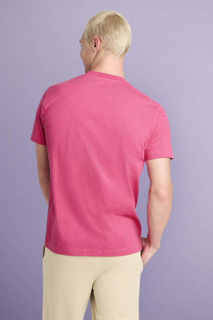100%純棉厚平織布LOGO標誌T恤, 桃紅色, detail image number 2