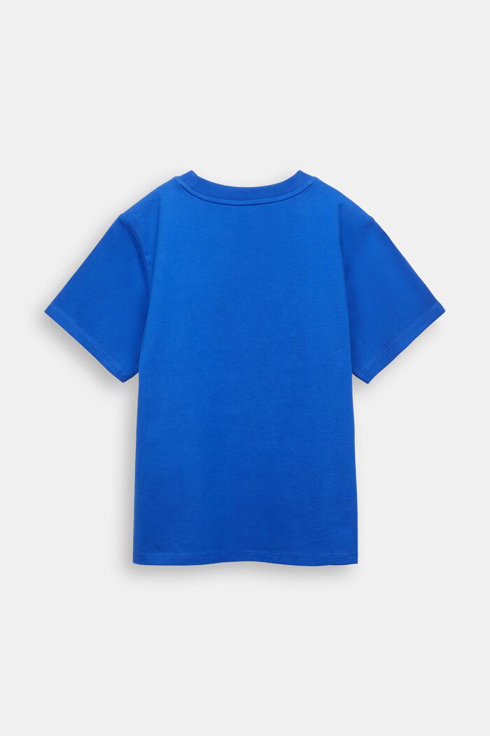 印花棉質平織布T恤, 藍色, detail image number 3