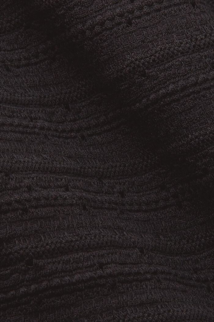 ‌鏤空T恤衫, 黑色, detail image number 5