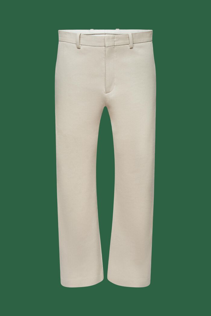 ‌棉質混紡針織長褲, 米色, detail image number 7
