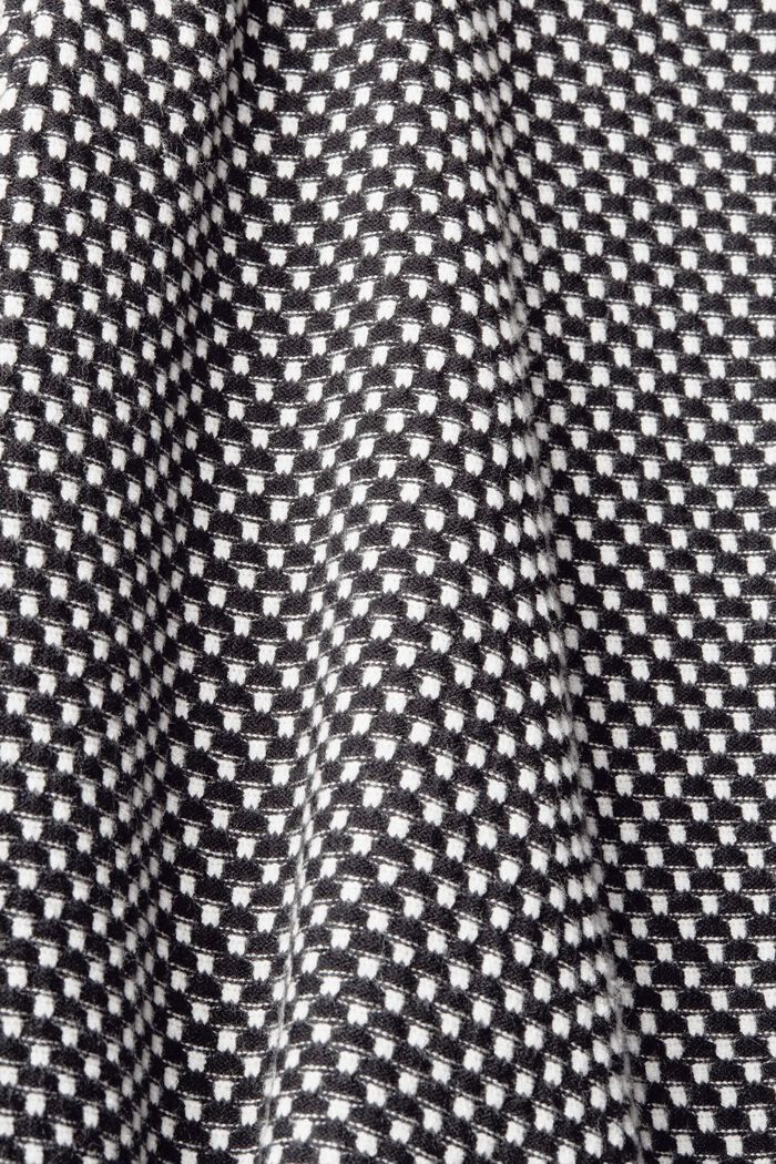 雙色紋理針織半身裙, 黑色, detail image number 1