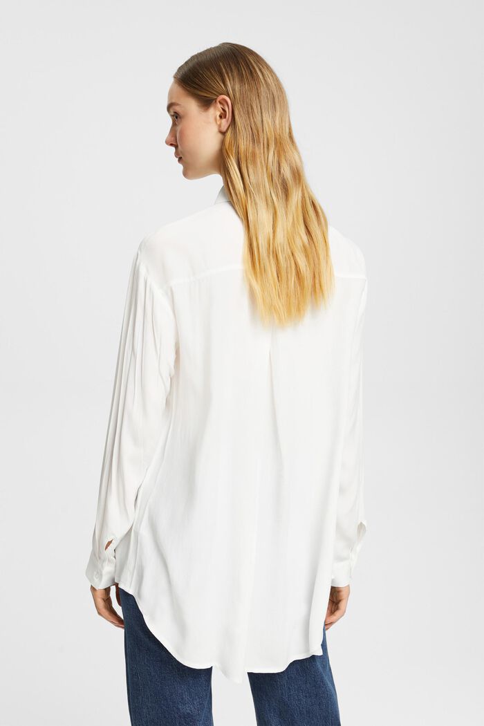 恤衫女裝上衣，LENZING™ ECOVERO™, 白色, detail image number 3