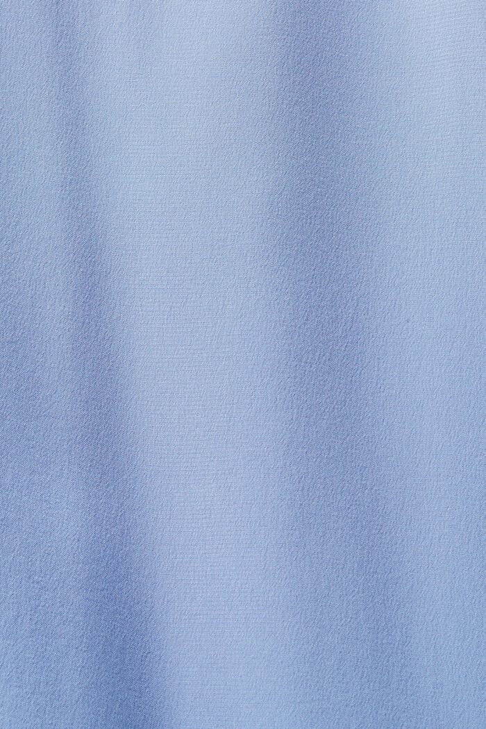 絲質中長款恤衫式連身裙, 淺藍色, detail image number 6