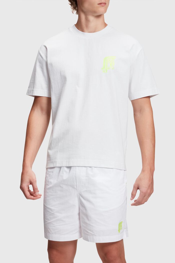 Relaxed Fit Neon Print Tee, WHITE, detail image number 0