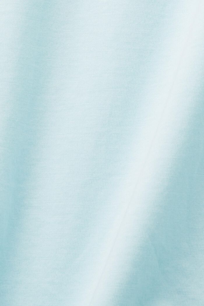 100%純棉刺繡T恤, 藍綠色, detail image number 6