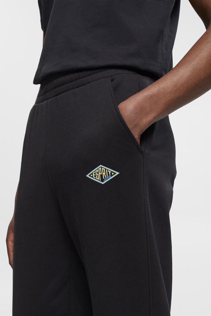 Joggers with logo print, BLACK, detail image number 2
