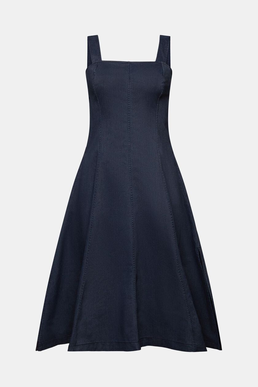 Pinafore Cotton-Twill Midi Dress