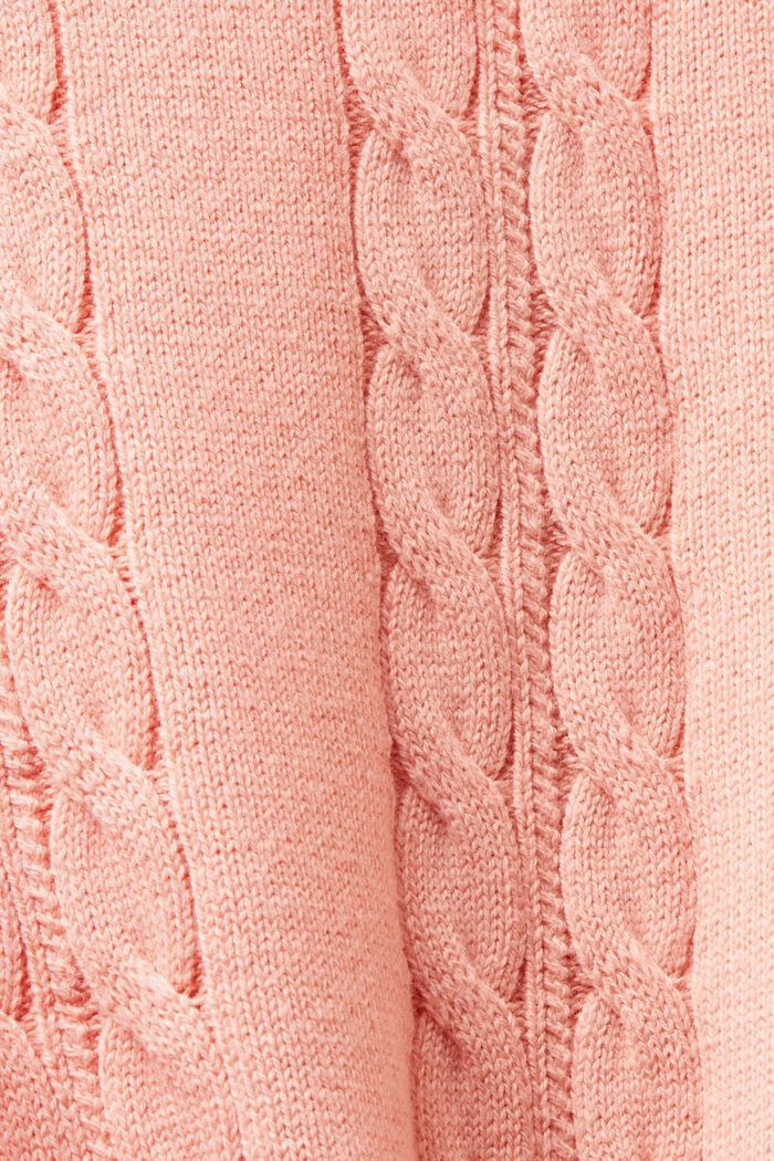 海豚LOGO絞花針織套頭衫, 粉紅色, detail image number 7