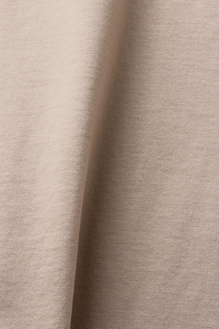 Pima Cotton Crewneck T-Shirt, 淺灰褐色, detail image number 4