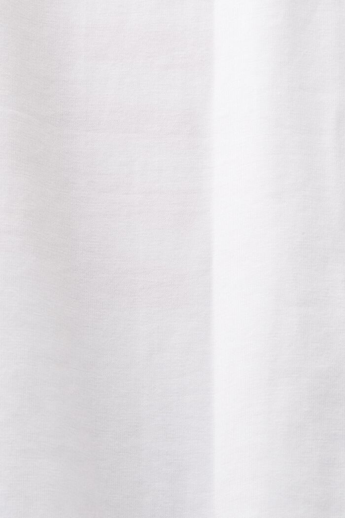 ‌條紋LOGO標誌圓領T恤, 白色, detail image number 5
