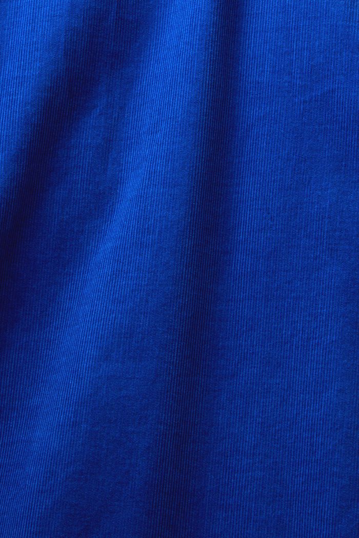 100%純棉燈芯絨恤衫, 藍色, detail image number 5