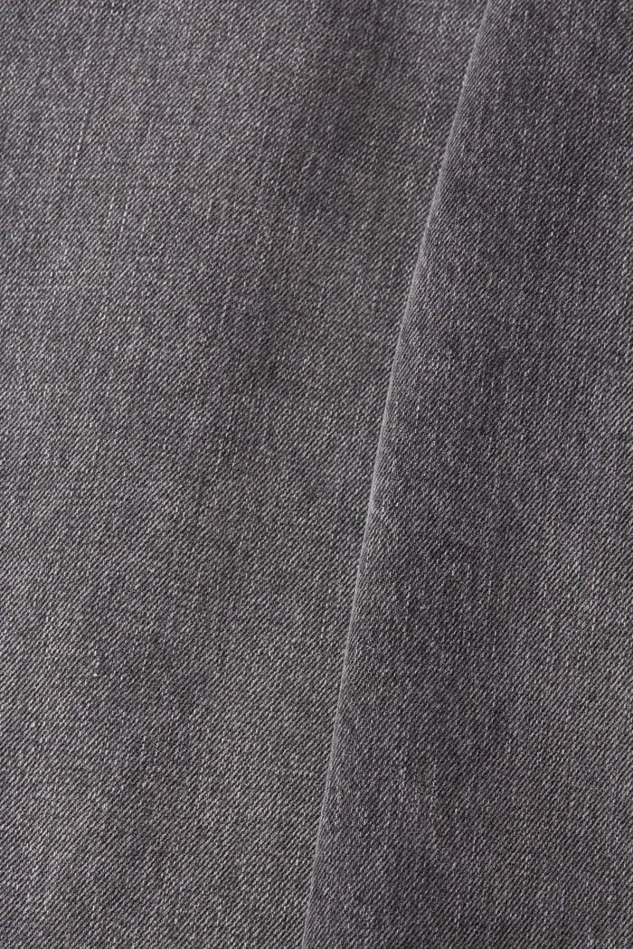 不對稱腰部設計香蕉型牛仔褲, BLACK MEDIUM WASHED, detail image number 4