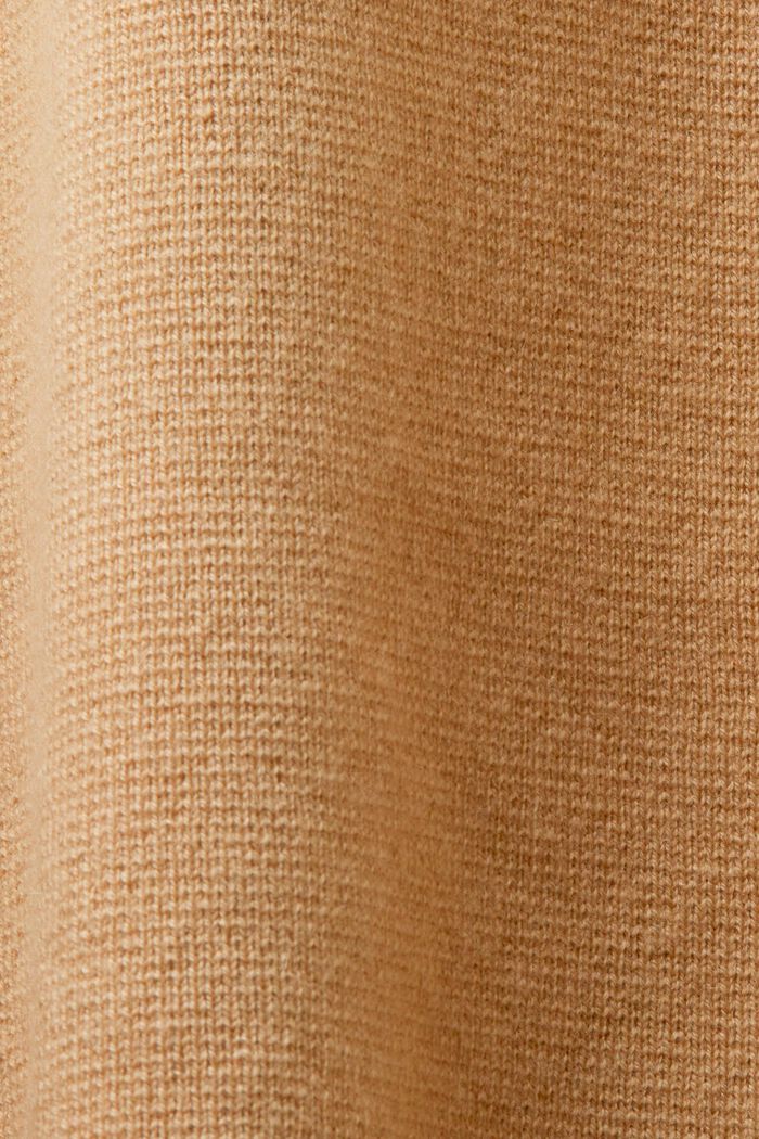 ‌羊毛羊絨混紡連帽針織衫, 米色, detail image number 6