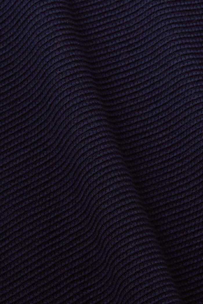 紋理平織布T恤, 海軍藍, detail image number 6