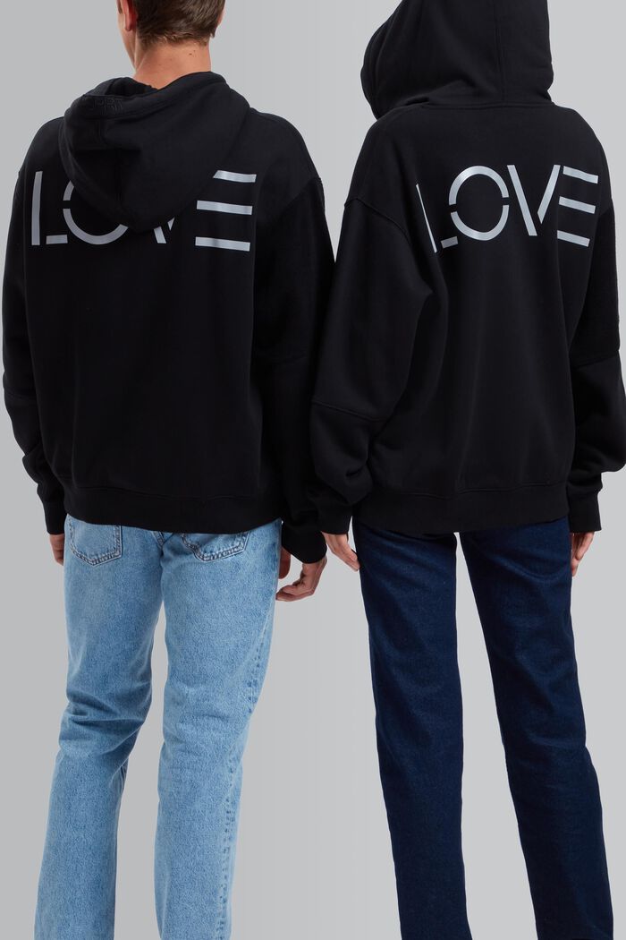 Love Composite 連帽衛衣, 黑色, detail image number 1