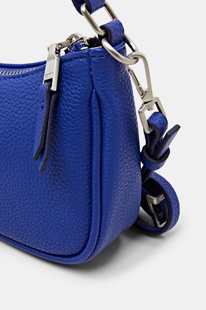 Mini Faux Leather Shoulder Bag, BRIGHT BLUE, detail image number 1