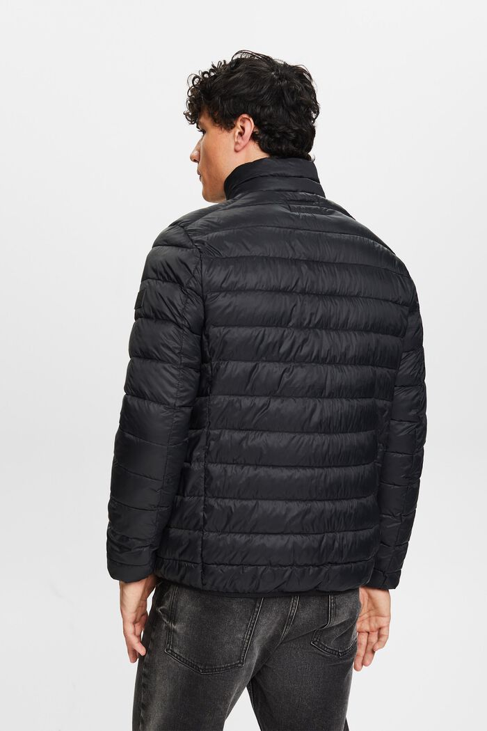 Quilted jacket with high neck, BLACK, detail image number 2