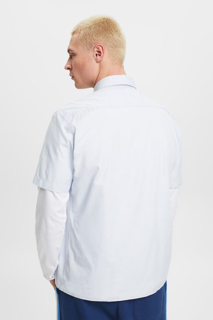Short-sleeved sustainable cotton shirt, LIGHT BLUE, detail image number 3