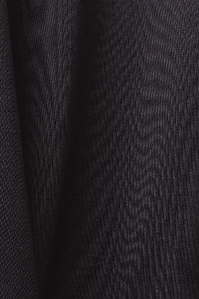 LOGO標誌圖案圓領T恤, 黑色, detail image number 5