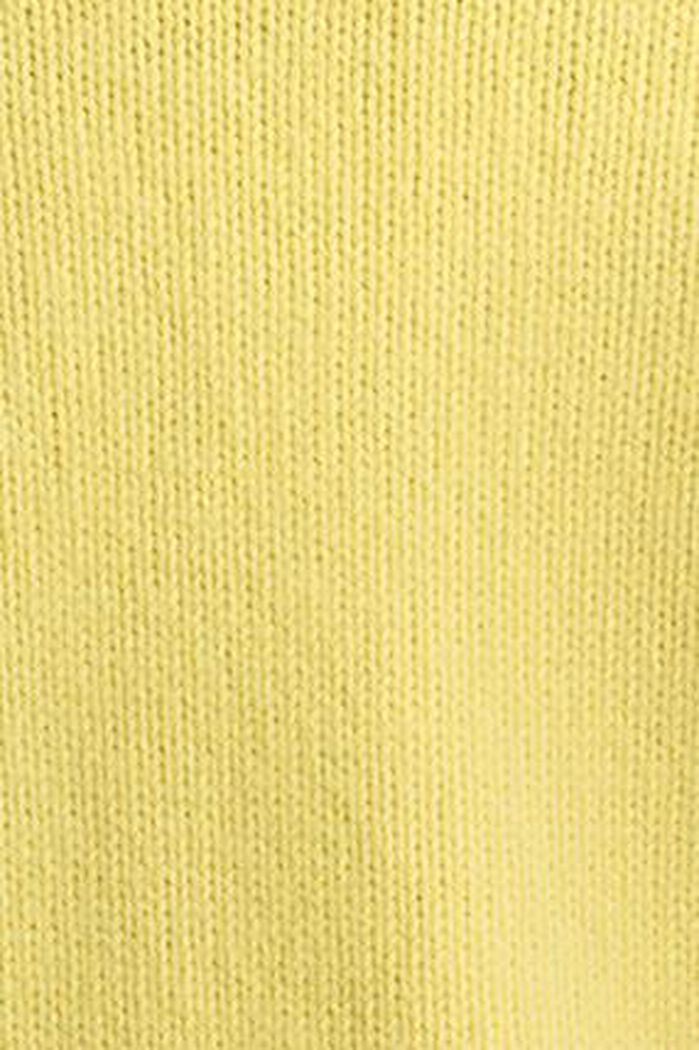 Chunk Knit Wool-Cashmere Sweater, PASTEL YELLOW, detail image number 5