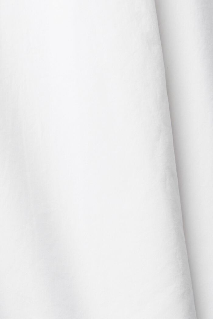Oversized white cotton blouse, WHITE, detail image number 1