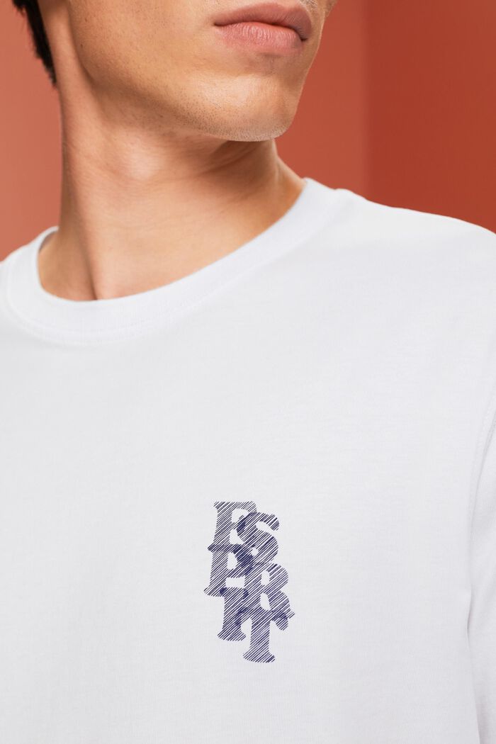 純棉LOGO標誌T恤, 白色, detail image number 2