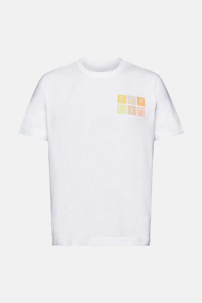 LOGO標誌圖案圓領T恤, 白色, detail image number 5