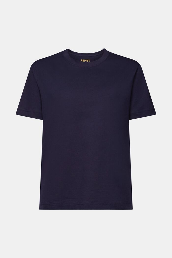 Pima Cotton Crewneck T-Shirt, 海軍藍, detail image number 5