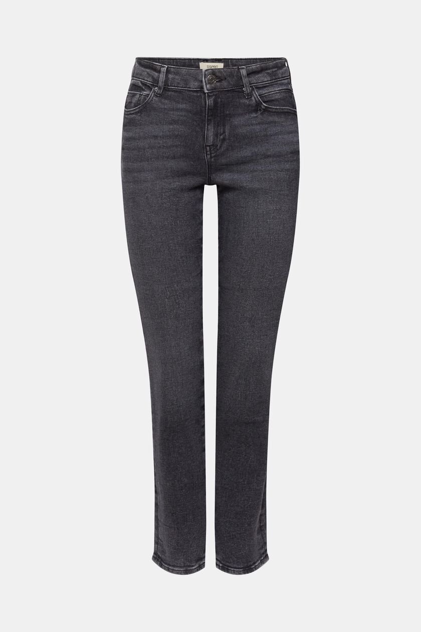 High-rise straight leg stretch jeans
