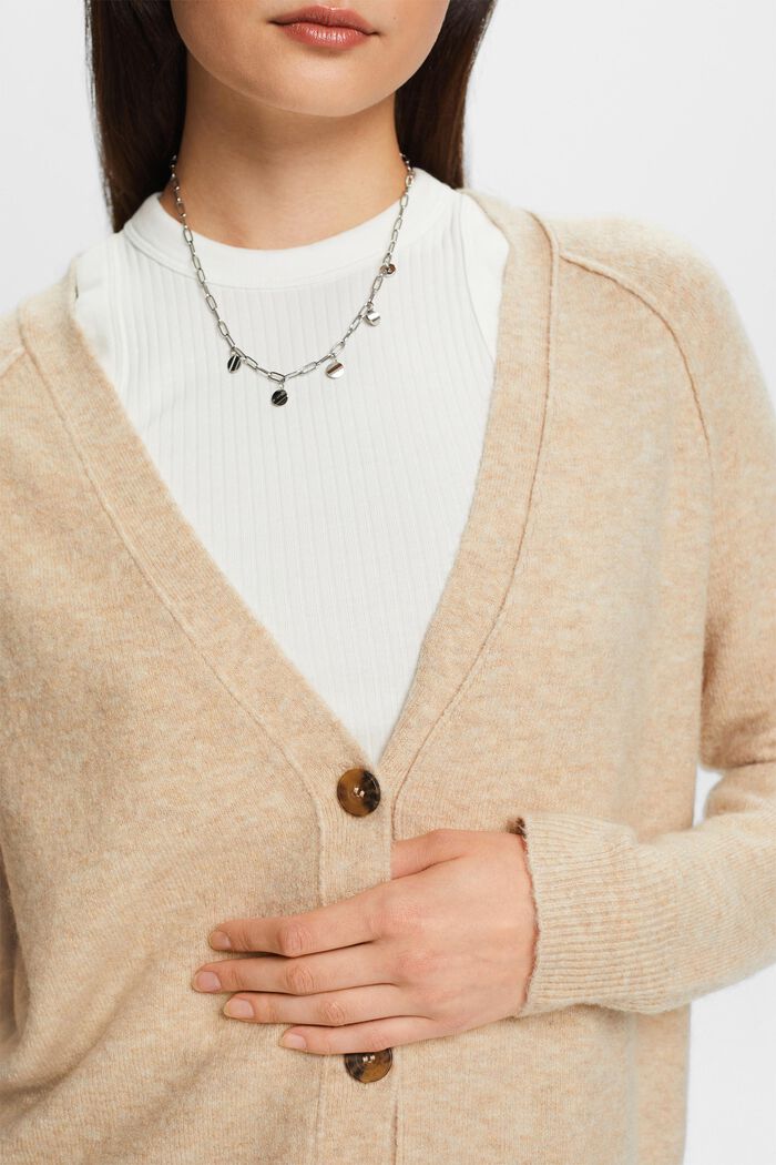 Sweaters cardigan, 米色, detail image number 2