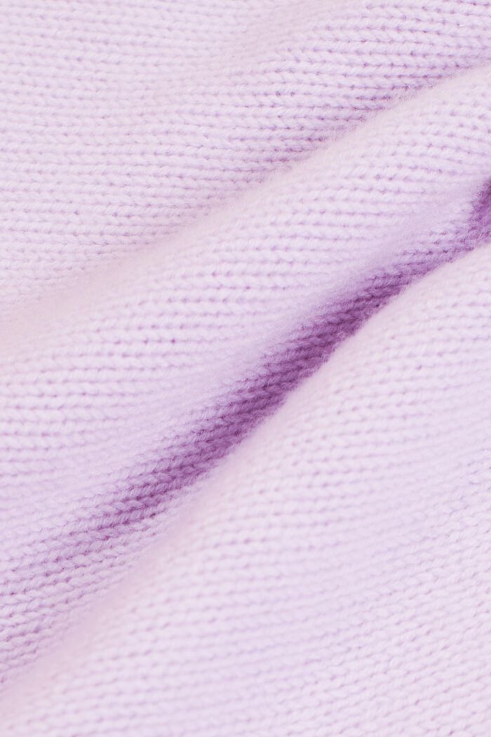 羊毛羊絨混紡LOGO標誌毛衣, 淺紫色, detail image number 5