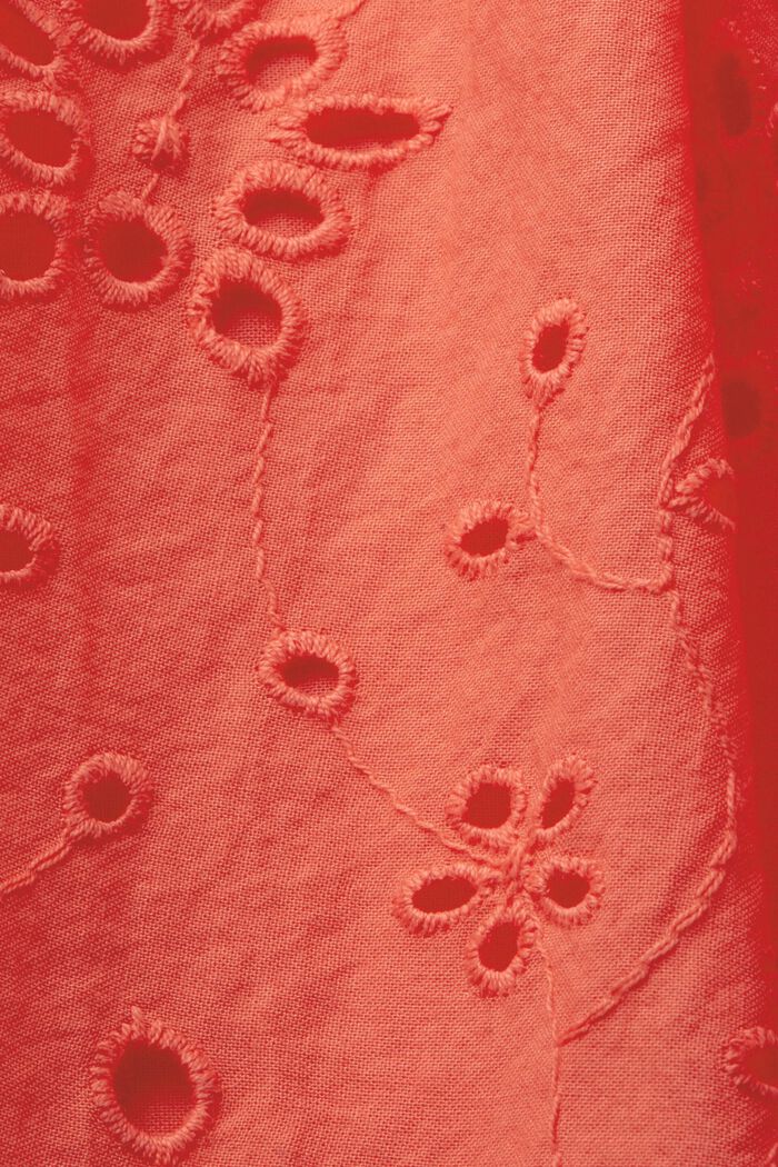 棉質蕾絲連衣裙, 珊瑚色, detail image number 5
