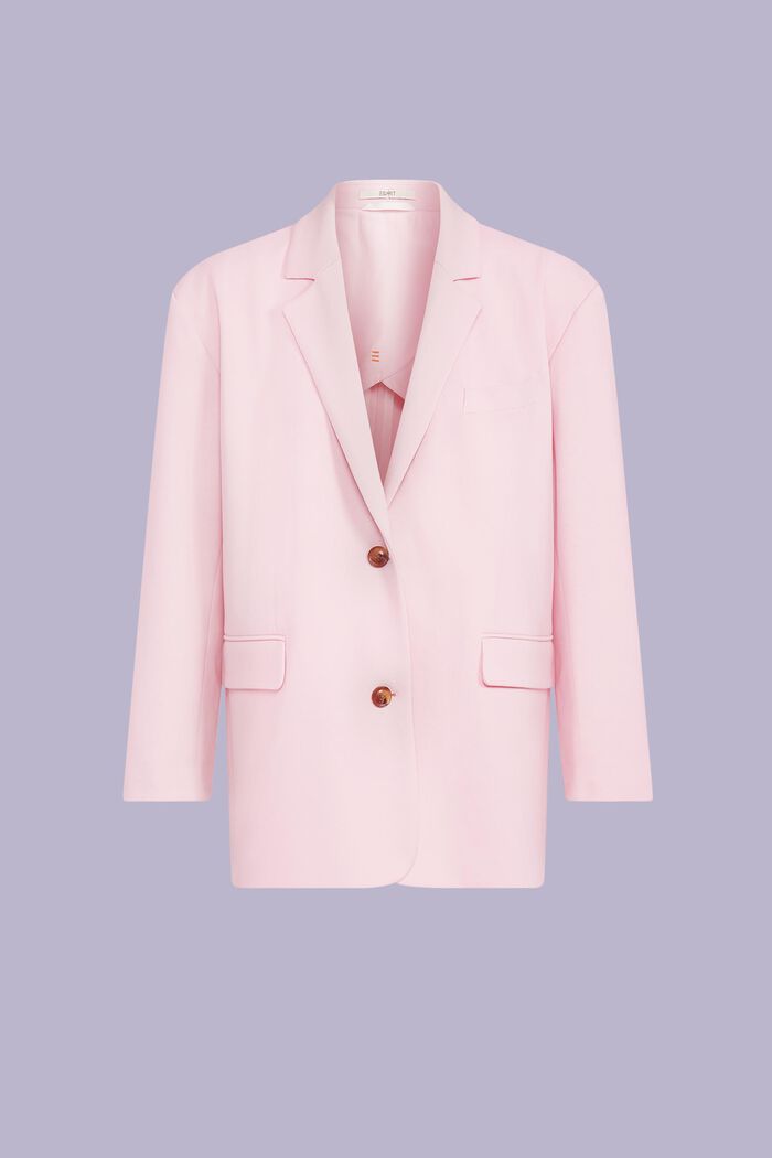 超大廓形針織西裝外套, 淺粉紅色, detail image number 6