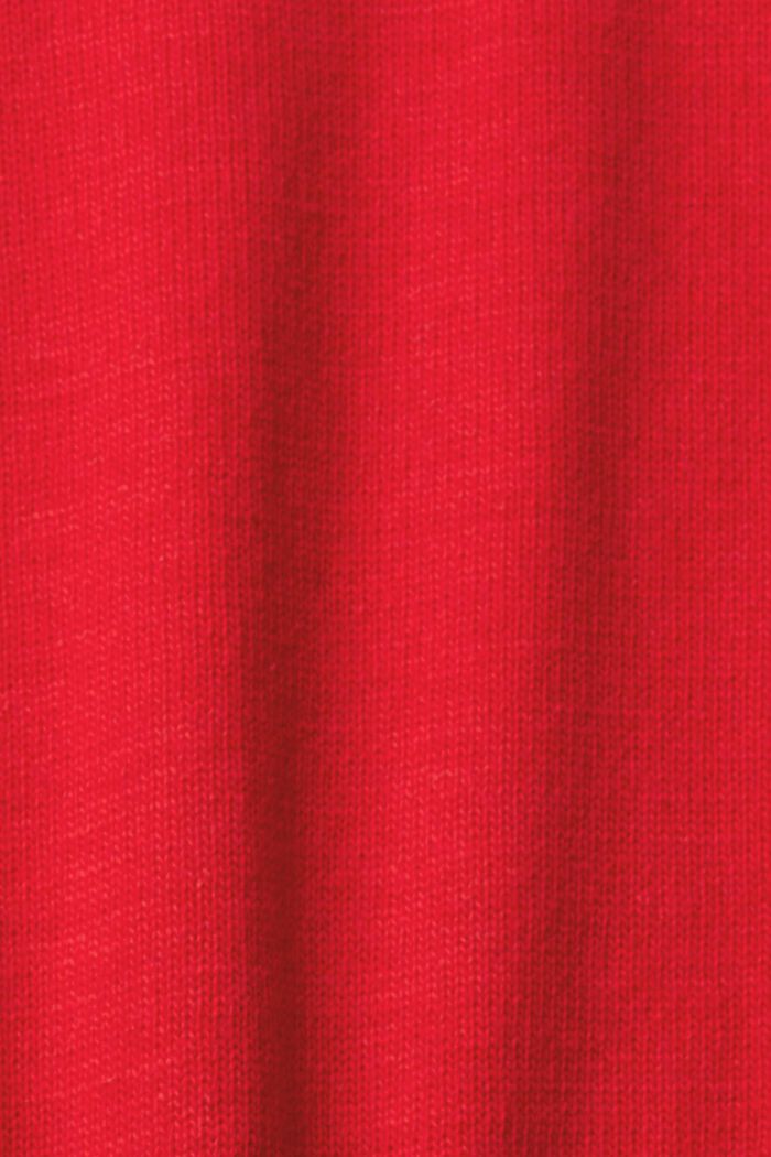 羊毛混紡立領針織上衣，LENZING™ ECOVERO™, 深紅色, detail image number 1