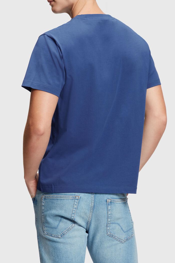LOGO圖案T恤, 藍色, detail image number 1