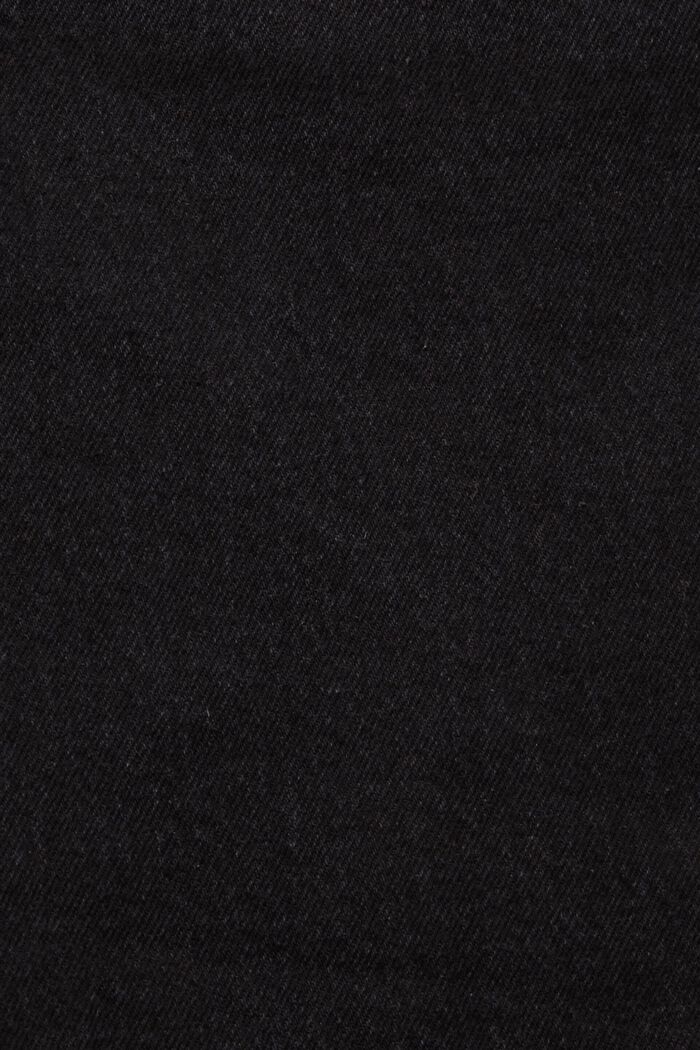 緊身牛仔短褲, BLACK DARK WASHED, detail image number 5