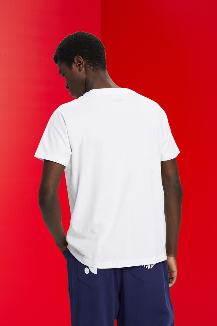 Retro Logo Cotton T-Shirt, WHITE, detail image number 3